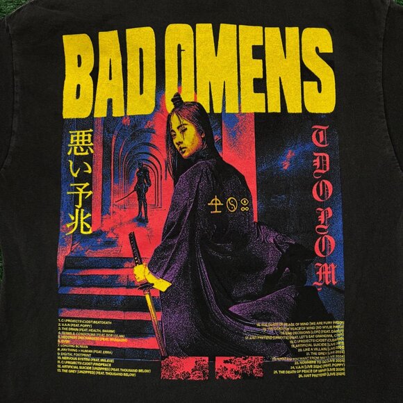 Bad Omens Samurai T-shirt size medium - Picture 2 of 4